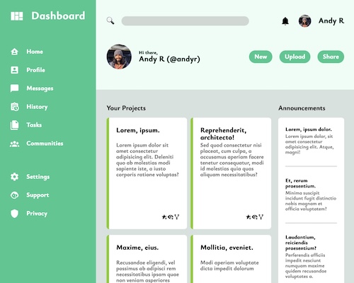 admin dashboard project